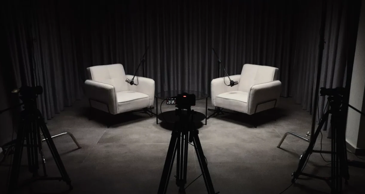 Le studio podcast de 369, prêt à enregistrer